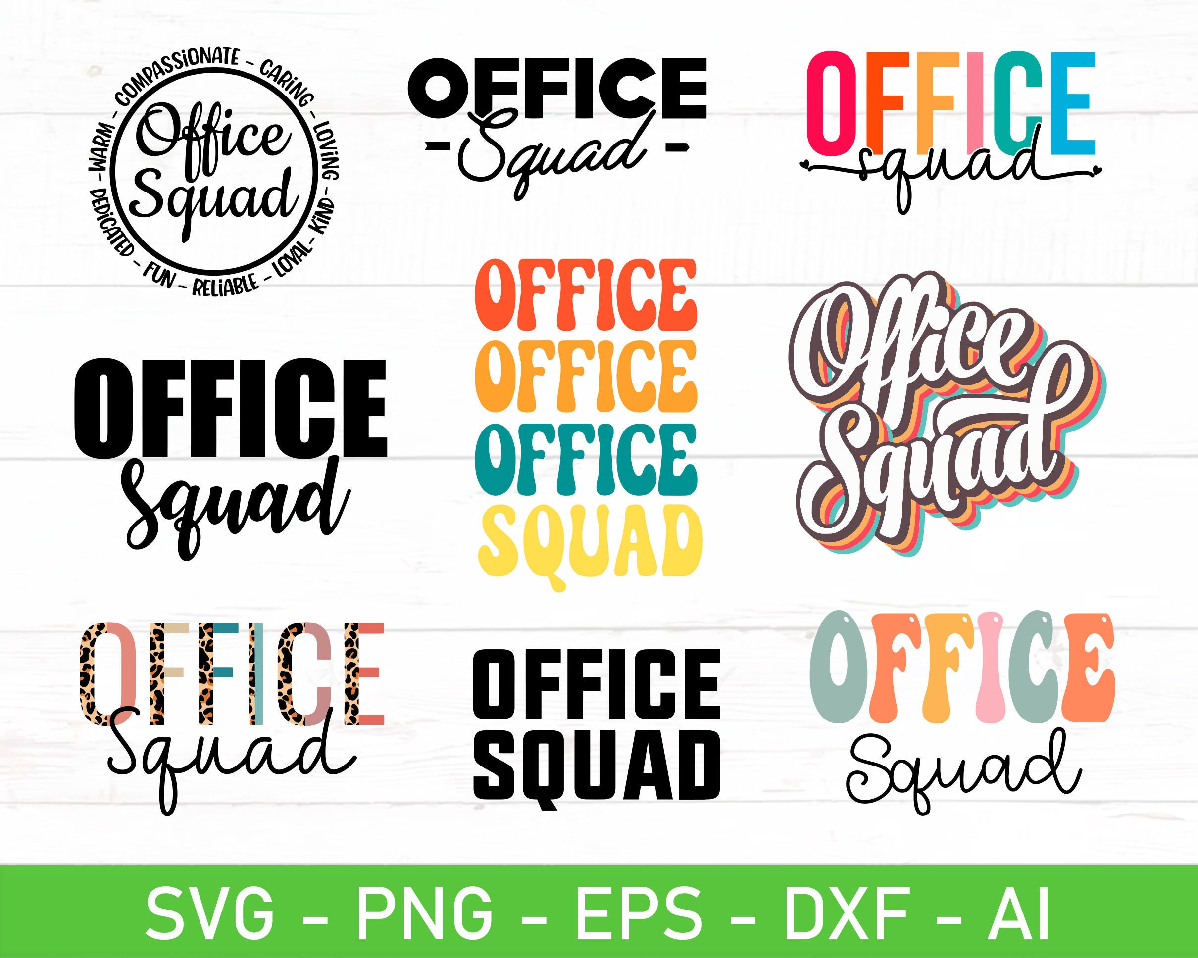 Office Squad svg Office Team svg eps dxf ai png Archivos Etsy España