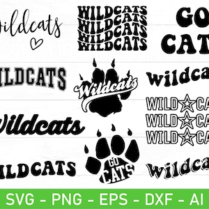 Wildcats svg Bundle, Wildcats Pride svg, Wildcats Football Baseball Basketball svg, eps, dxf, ai, png, Files For Cricut