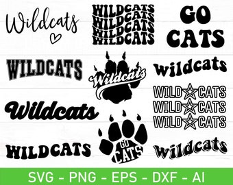 Wildcats svg Bundle, Wildcats Pride svg, Wildcats Football Baseball Basketball svg, eps, dxf, ai, png, Files For Cricut