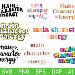 Pacote SVG de energia do personagem principal, eps, dxf, ai, png, arquivos para Cricut