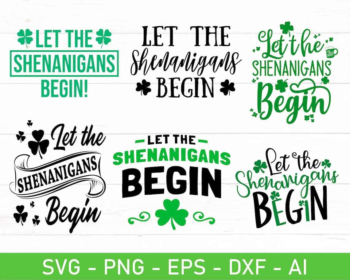 Let the Shenanigans Begin SVG Eps Dxf Ai Png Files for - Etsy