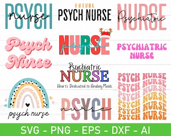 Pacchetto SVG PNG per infermiere psichiatrico, infermiere psichiatrico, infermiere di salute mentale SVG PNG