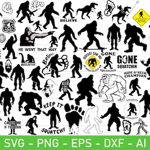 Paquete SVG de Pie Grande, Pie Grande SVG, Pie Grande Cricut, Silueta de Pie Grande, EPS, DXF, AI, PNG, Archivos para Cricut