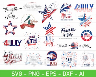 4th of July svg, Independence Day svg, eps, dxf, ai, png, Files For Cricut 2