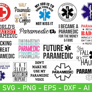 Paramedic SVG Bundle, Star of Life Symbol EMS svg, eps, dxf, ai, png, Files For Cricut
