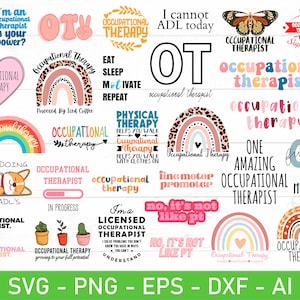 Terapeuta ocupacional SVG, Terapia ocupacional SVG, OT SVG, Vida de terapeuta ocupacional SVG, PNG, Archivos para Cricut