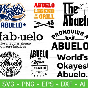 Paquete de abuelos svg png, abuelos svg, día del padre, camiseta de abuelo svg, regalo para abuelo