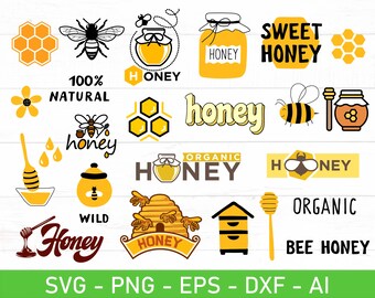 Honey Bee SVG, Honeycomb svg, Hexagon svg, Honey Clipart, eps, dxf, ai, png, Files For Cricut
