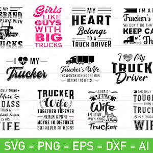 Trucker’s Wife svg, Trucker Wife svg, eps, dxf, ai, png, Files For Cricut Truckerswife svg, truck wife svg