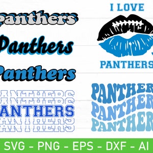 Panthers svg bundle, panthers mascot svg, panthers wavy svg, eps, dxf, ai, png, files for Cricut