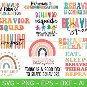 Behavioral Therapist svg, Behavior Therapist svg Bundle, BT svg, ABA Therapist svg, eps, dxf, ai, png, Files For Cricut