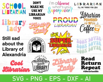 Bibliothekarin svg png Bündel, Bibliothekarin Geschenk, Schulbibliothekarin, Bibliothekin Lady svg, stolze coole Bibliothekarin Leben Retro Wertschätzung