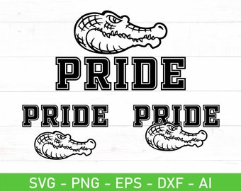 Gators Pride SVG Bundle, Gators Football svg, eps, dxf, ai, png, fichiers pour Cricut
