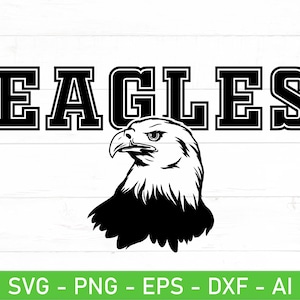 Paquete SVG de las Águilas, Fútbol Americano de las Águilas (SVG, EPS, DXF, AI, PNG) para Cricut