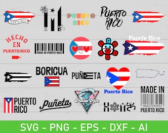 Puerto Rico Svg Png Bundle, Puertorican Flag svg, Puerto Rico Flag svg, Puneta svg, Made In Puerto Rico