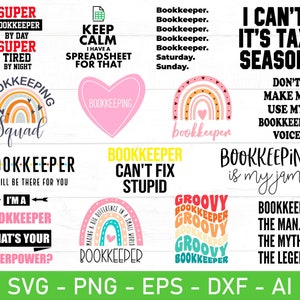 Bokförare Svg Png Bundle, Bokförare Liv svg Png, Revisor svg Png