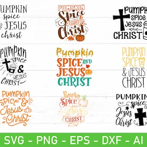 Zucca speziata e Gesù Cristo in formato SVG, Gesù Cristo e zucca speziata in formato SVG, EPS, DXF, AI, PNG, file per Cricut
