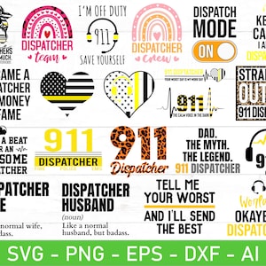 Dispatcher SVG Bundle, Dispatcher 911 svg png, Dispatch svg, Dispatcher Shirt svg, dünne gelbe Linie svg png