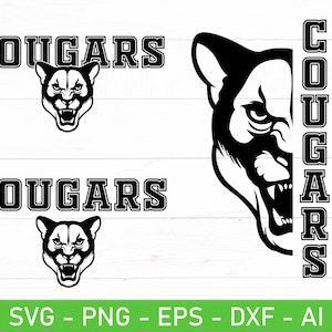 Cougars SVG Bundle, Cougars Football svg, eps, dxf, ai, png, Files For Cricut