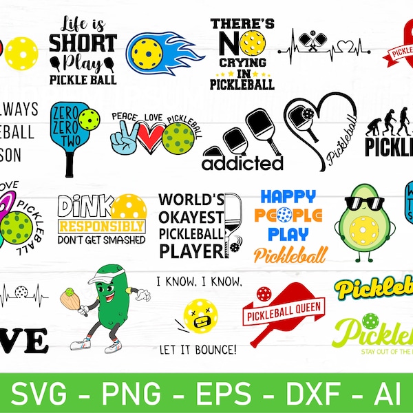 Pickleball svg png Bundle, Pickleball chemise svg, Pickleball Mama svg, svg I Love Pickleball