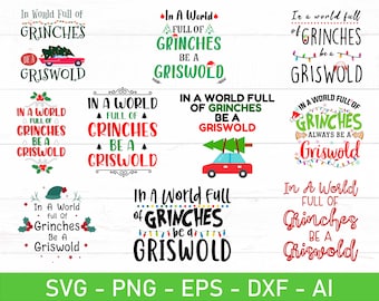 En un mundo lleno de Grinches, sé un Griswold (archivos SVG, EPS, DXF, AI, PNG) para Cricut.