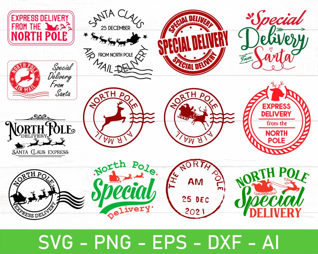 north-pole-delivery-svg-north-pole-stamps-bundle-polar-etsy