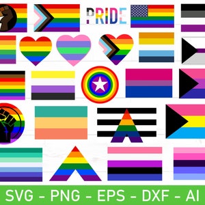 Drapeau de la fierté svg, svg fierté progrès, drapeau de la fierté inclus svg, svg drapeau LGBT, drapeau arc-en-ciel svg, eps, dxf, ai, png, fichiers pour Cricut
