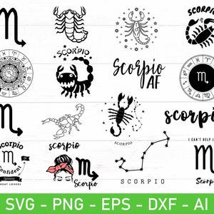Scorpio Zodiac svg Bundle, Scorpio Constellation svg, Scorpio astrology svg, eps, dxf, ai, png, Files For Cricut