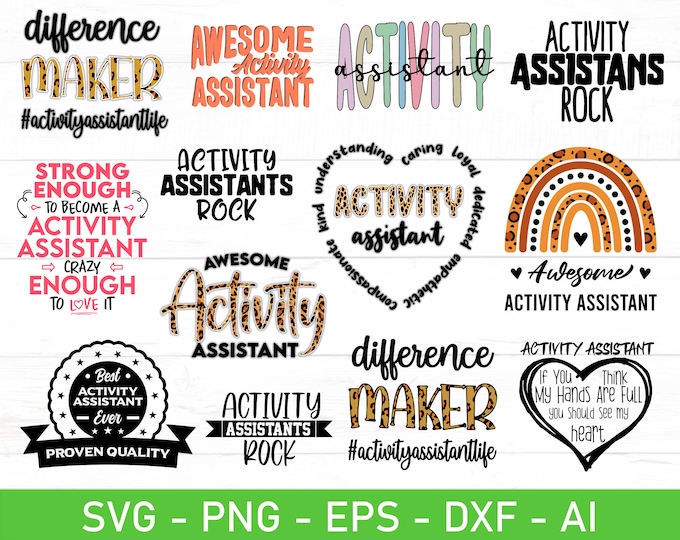 Activity Assistant Svg Activity Assistant Gift Svg Activity - Etsy