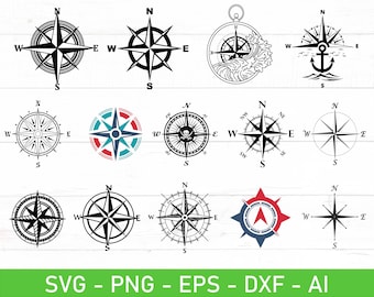 Nautical Compass svg, eps, dxf, ai, png, Files For Cricut