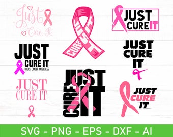 Nur Heilung Es svg, Nur Heilung Brustkrebs svg, eps, dxf, ai, png, Dateien für Cricut