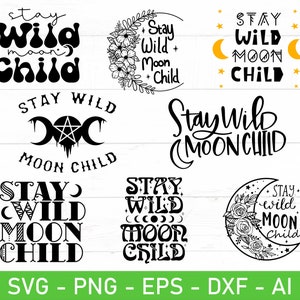 Criança da Lua Selvagem svg, Criança da Lua svg, Fase da Lua svg