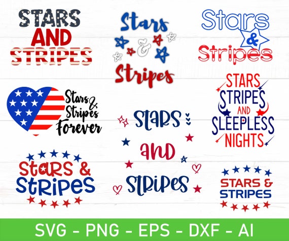 Stars and Stripes Forever Patriotic SVG Cut File