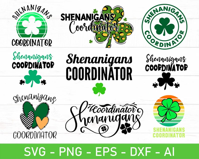 Shenanigans Coordinator Svg Eps Dxf Ai Png Files for - Etsy