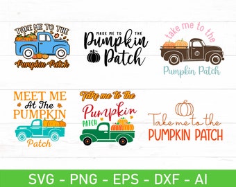 Llévame al huerto de calabazas (svg), camiseta de calabaza (svg), nos vemos en el huerto de calabazas (svg), eps, dxf, ai, png, archivos para Cricut