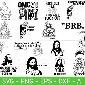 Funny Jesus svg Bundle, I Saw That svg, Funny Christian svg, Faith Svg, Christian Svg, Cool Jesus Svg, I Never Said That svg