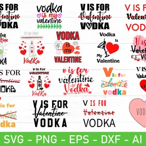 V è per Vodka svg Bundle, eps, dxf, ai, png, file per Cricut