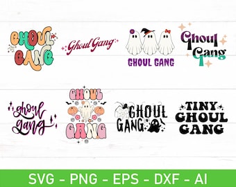 Ghoul Gang SVG Bundle, eps, dxf, ai, png, fichiers pour Cricut