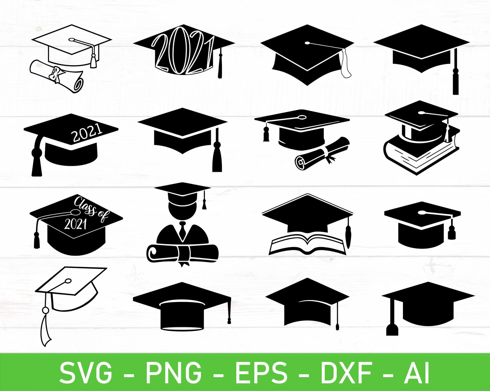 Graduation Cap Svg Hat And Tassel Svg Eps Dxf Ai Png Etsy