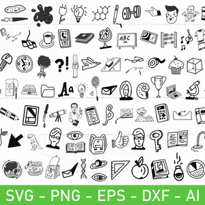 School SVG bundle, Back To School SVG Bundle, eps, dxf, ai, png, Files For Cricut