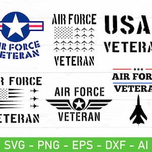 Air Force Veteran SVG Bundle, Veteran of The United States Air Force svg, eps, dxf, ai, png, Files For Cricut