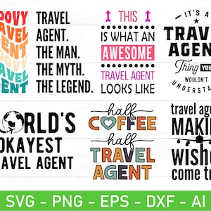 旅行代理店 svg png バンドル、最高の旅行代理店レトロ感謝 svg、旅行代理店へのギフト svg png