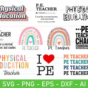Physical Education Teacher svg, eps, dxf, ai, png, Files For Cricut