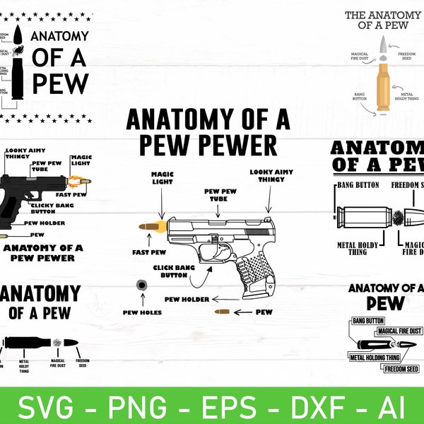 Anatomy Of A Pew svg, eps, dxf, ai, png, Files For Cricut