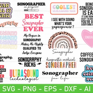 Sonographie svg png Bundle, Sonographer svg png, Ultraschall tech svg, Sonographer Life Rainbow Leopard Retro Boho