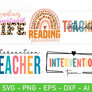 Intervention Teacher svg png Bundle, Intervention Team svg, Intervention svg