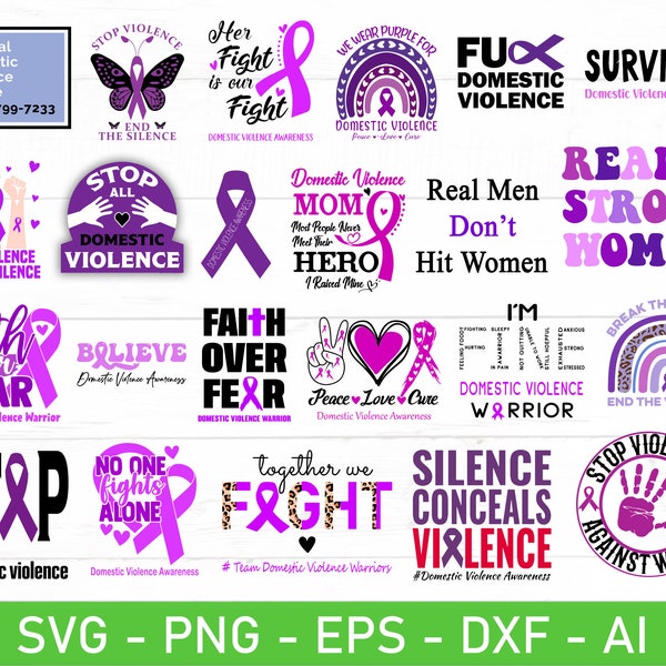 Domestic Violence Awareness SVG Bundle, eps, dxf, ai, png, Files For Cricut