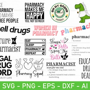 Pharmacy SVG Bundle, Pharmacist svg, Pharmacy Tech svg, Pharm svg,