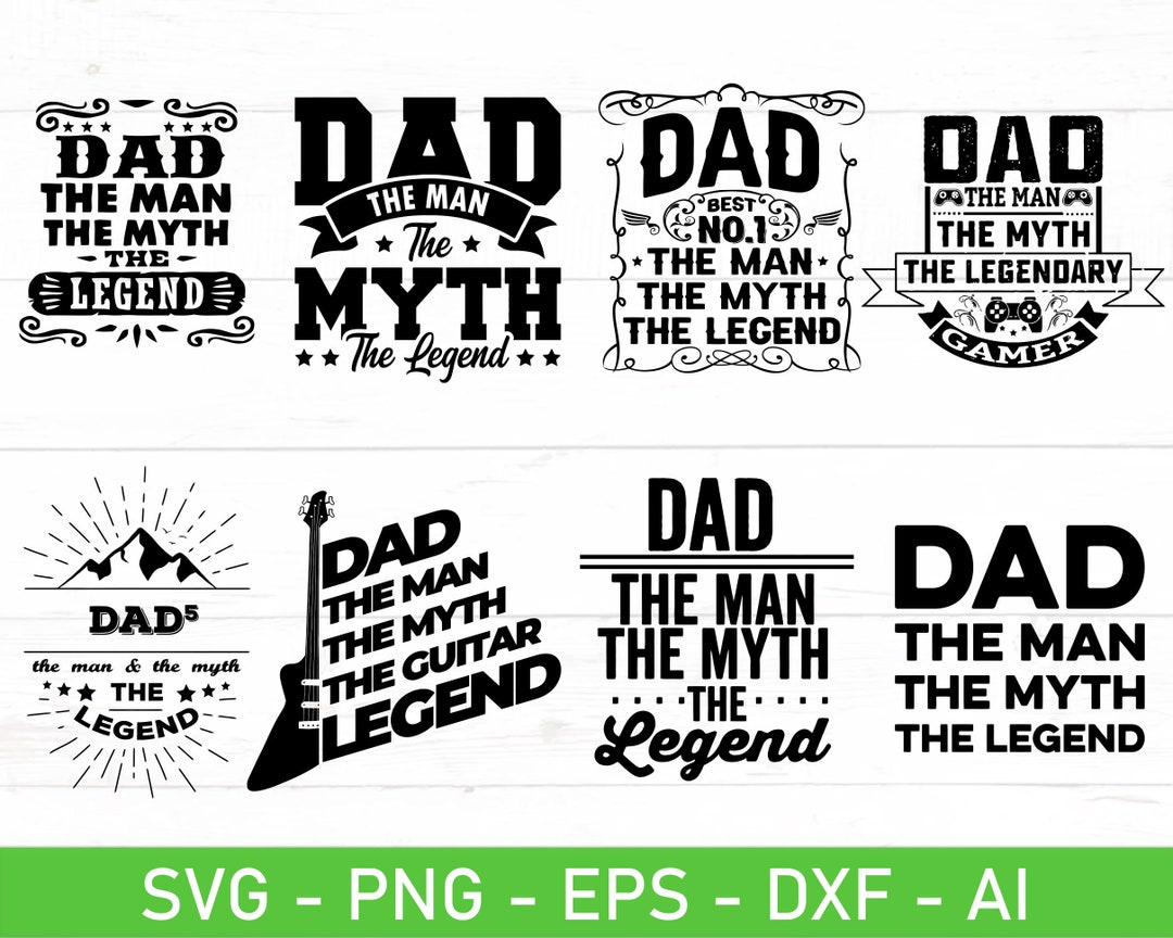 Dad The Man The Myth The Legend svg Dad The Man The Myth The Etsy España