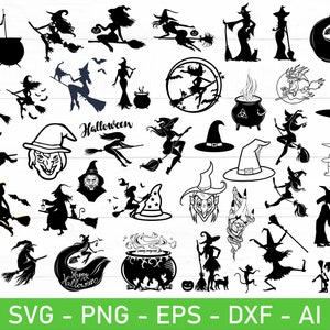 Witch svg Bundle, eps, dxf, ai, png, Files For Cricut